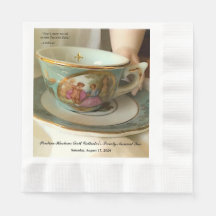Custom [Your Event] French Teacup Napkins