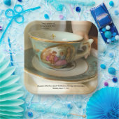 Custom [Your Event] French Teacup Paper Plate Pappteller (Party)