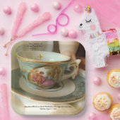 Custom [Your Event] French Teacup Paper Plate Pappteller (Party)