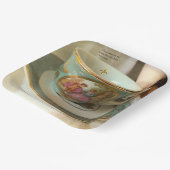 Custom [Your Event] French Teacup Paper Plate Pappteller (Gewinkelt)