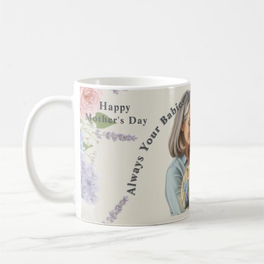 Custom your family photo Mother's day Kaffeetasse (Links)