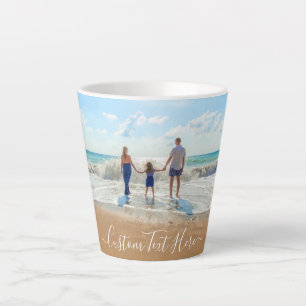 Custom Your Favorite Photo Latte Mug with Text Milchtasse