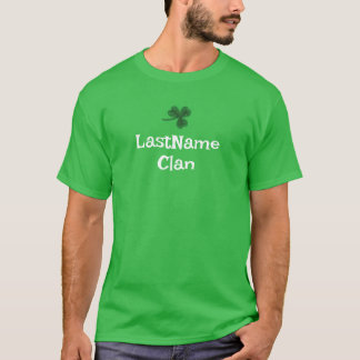 Custom Your Irish Clan Kleeblatt T - Shirt - Erwac