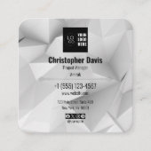 Custom Your Logo and QR Code Business Card Quadratische Visitenkarte (Vorderseite)