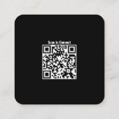 Custom Your Logo and QR Code Business Card Quadratische Visitenkarte (Rückseite)