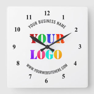 Custom Your Logo Promotional Business Personalized Quadratische Wanduhr