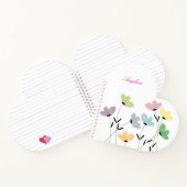 custom your name & initial with wildflowers notizblock (Innenseite)