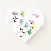 custom your name & initial with wildflowers notizblock (Rückseite)