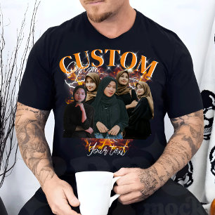 Custom Your Oben Bootleg Foto Bootleg Girlfriend T-Shirt