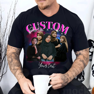 Custom Your Oben Bootleg Foto Bootleg Girlfriend T-Shirt