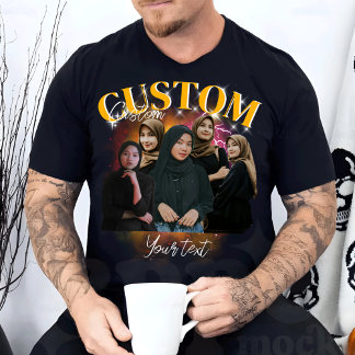 Custom Your Oben Bootleg Foto Bootleg Girlfriend T-Shirt