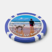 Custom Your Pet Photo Poker Chips Personalize Text (Einzeln)
