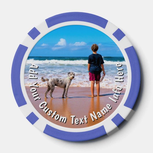 Custom Your Pet Photo Poker Chips Personalize Text (Rückseite)