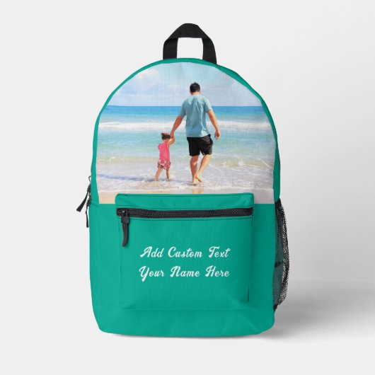 Custom Your Photo Backpack Personalized Text Bedruckter Rucksack (Vorderseite)