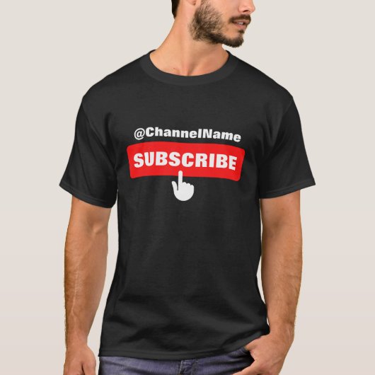 Custom Youtube Subscribe Shirt With Channel Name  (Vorderseite)