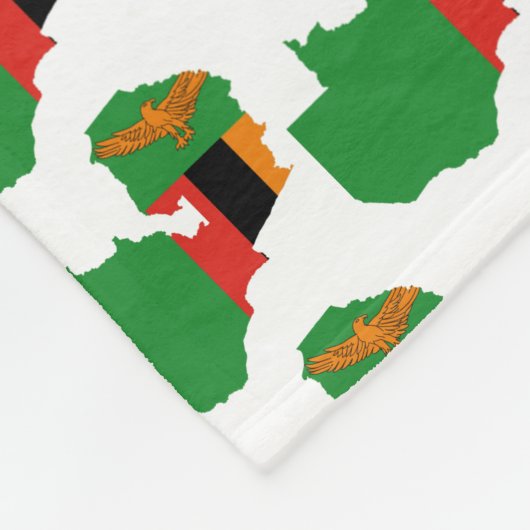 Custom ZAMBIAN FLAG Fleecedecke (Ecke)