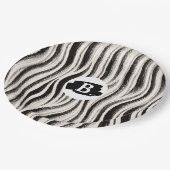 Custom Zebra Paper Plate - Personalisiert Pappteller (Schrägansicht)