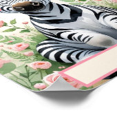 Custom Zebra Safari-Kinderzimmer für Mädchen Poster (Ecke)
