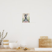 Custom Zebra Safari-Kinderzimmer für Mädchen Poster (Küche)