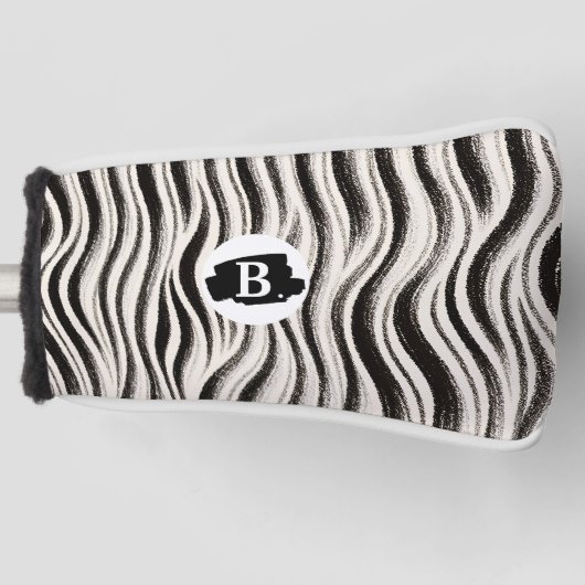 Custom Zebra Strip Golf Head Cover Headcover (Vorderseite)