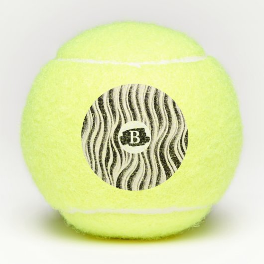 Custom Zebra Strip Tennis Balls Tennisbälle (Vorderseite)