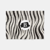 Custom Zebra Stripe Fleece Blanket - Personalisier (Vorderseite (Horizontal))