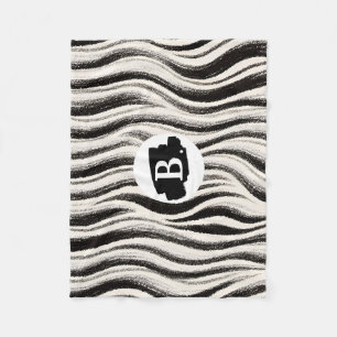 Custom Zebra Stripe Fleece Blanket - Personalisier