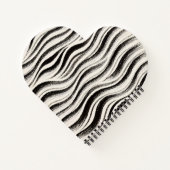 Custom Zebra Stripe Heart Notebook Notizblock (Rückseite)