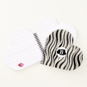 Custom Zebra Stripe Heart Notebook Notizblock (Innenseite)