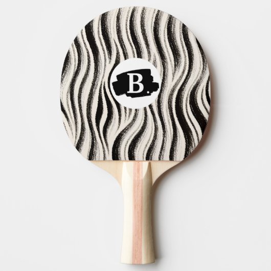 Custom Zebra Stripe Ping Pong Paddle Tischtennis Schläger (Vorderseite)