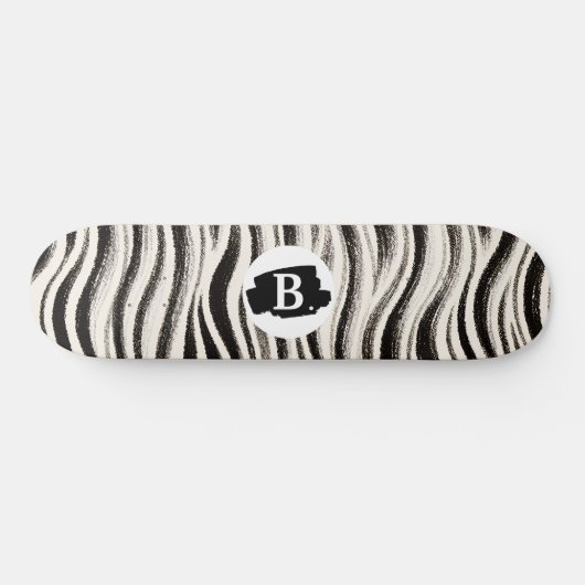 Custom Zebra Stripe Skateboard (Horizontal)