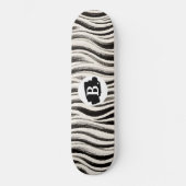 Custom Zebra Stripe Skateboard (Vorderseite)