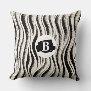 Custom Zebra Stripe Throw Pillow - Personalisiert Kissen