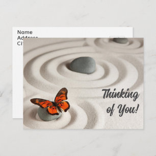 Custom Zen Garden, Monarch Butterfly Trendy Postkarte