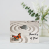 Custom Zen Garden, Monarch Butterfly | Trendy Postkarte (Stehend Vorderseite)