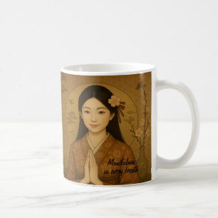 Custom Zen Meditation Art Mindfulness Yoga Brown Kaffeetasse