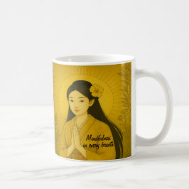 Custom Zen Meditation Art Mindfulness Yoga Gelb Kaffeetasse