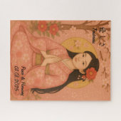 Custom Zen Meditation Mindful Japan Abbildung Puzzle (Horizontal)