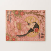Custom Zen Meditation Mindful Japan Abbildung Puzzle (Horizontal)