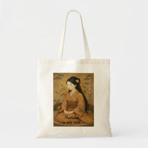 Custom Zen Meditation Whimsical Art Mindfullness Tragetasche