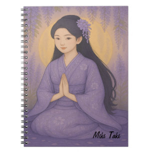 Custom Zen Yoga Meditation Achtung: Lila Notizblock