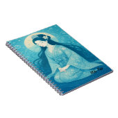 Custom Zen Yoga Meditation Mindfullard Art Blue Notizblock (Rechte Seite)