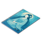 Custom Zen Yoga Meditation Mindfullard Art Blue Notizblock (Linke Seite)