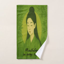 Custom Zen Yoga Meditation Mindfullness Green Handtuch