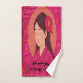 Custom Zen Yoga Meditation Mindfulness Magenta Handtuch
