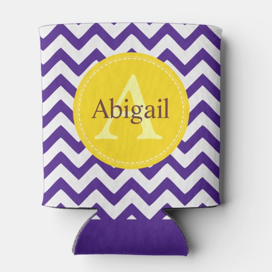 Custom Zickzack Lavender Lilac Dosenkühler (Rückseite)