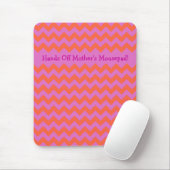 Custom Zigzag Mousepad, Magenta Orange Chevrons Mousepad (Mit Mouse)