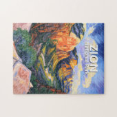 Custom Zion National Park Angels Landing Vibrant Puzzle (Horizontal)