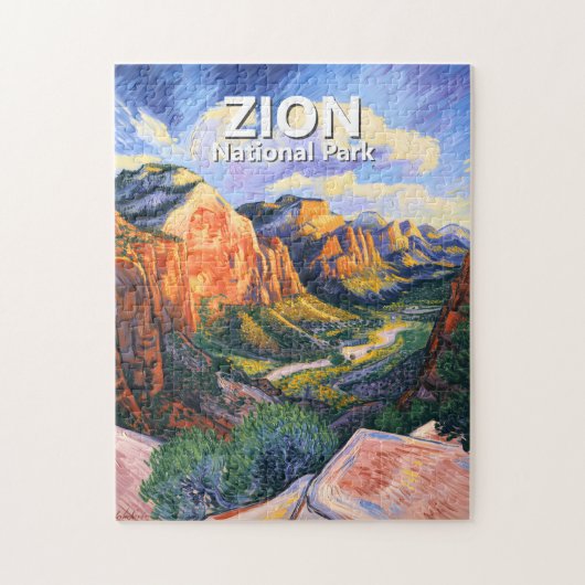 Custom Zion National Park Angels Landing Vibrant Puzzle (Vertikal)