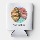 CUSTOM Zion Nationalpark Utah Wasserfarbe Dosenkühler (Vorderseite)